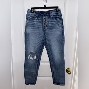 Altar'd State High Rise Button-Fly Blue Jeans